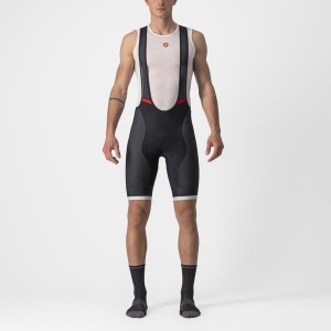 Short Avec Bavette Castelli COMPETIZIONE KIT Homme Noir Argent Grise | UGABD-6518