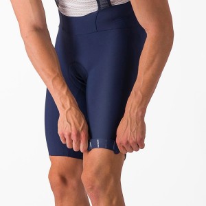 Short Avec Bavette Castelli ESPRESSO Homme Bleu | FHAUE-5107
