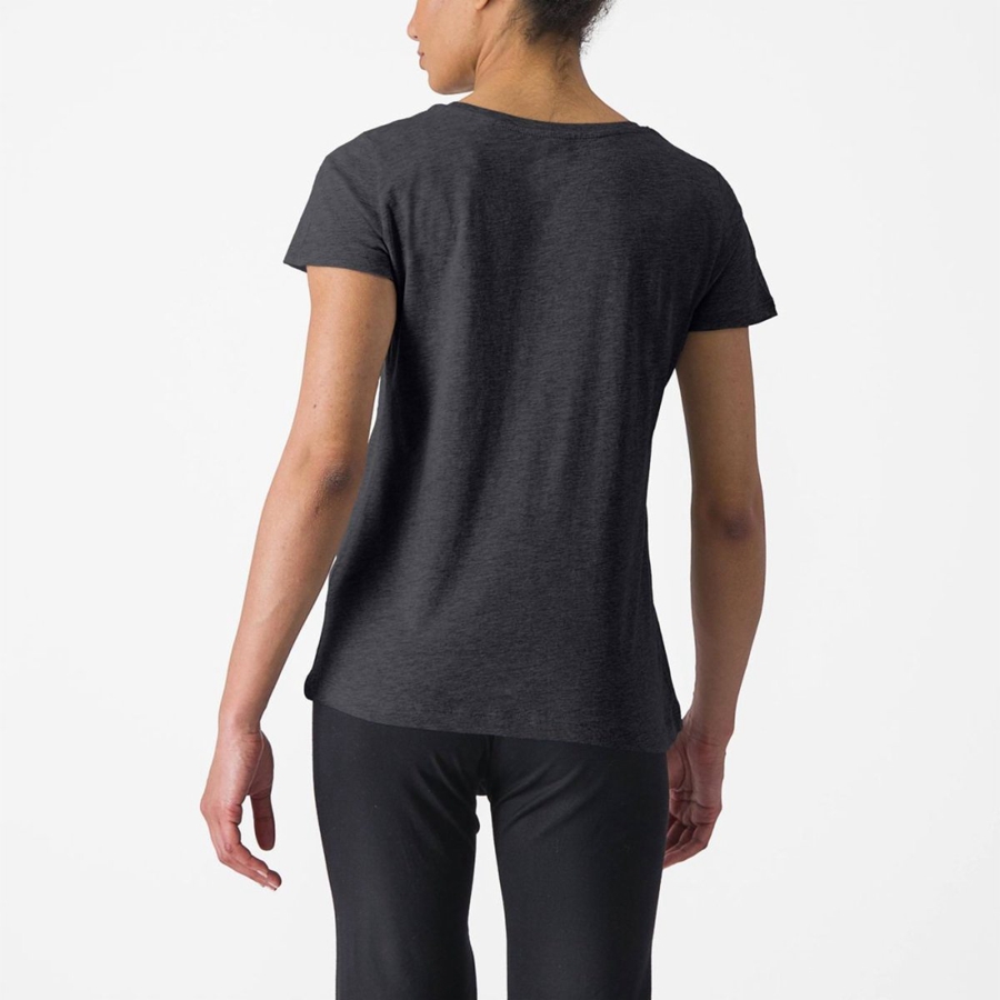 Casual Castelli CASTELLI CLASSICO W TEE Femme Noir | JHZUT-0149