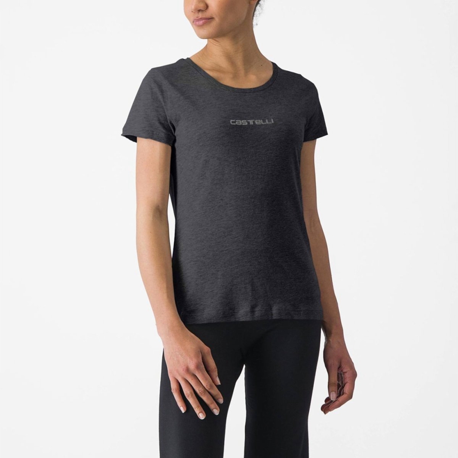 Casual Castelli CASTELLI CLASSICO W TEE Femme Noir | JHZUT-0149