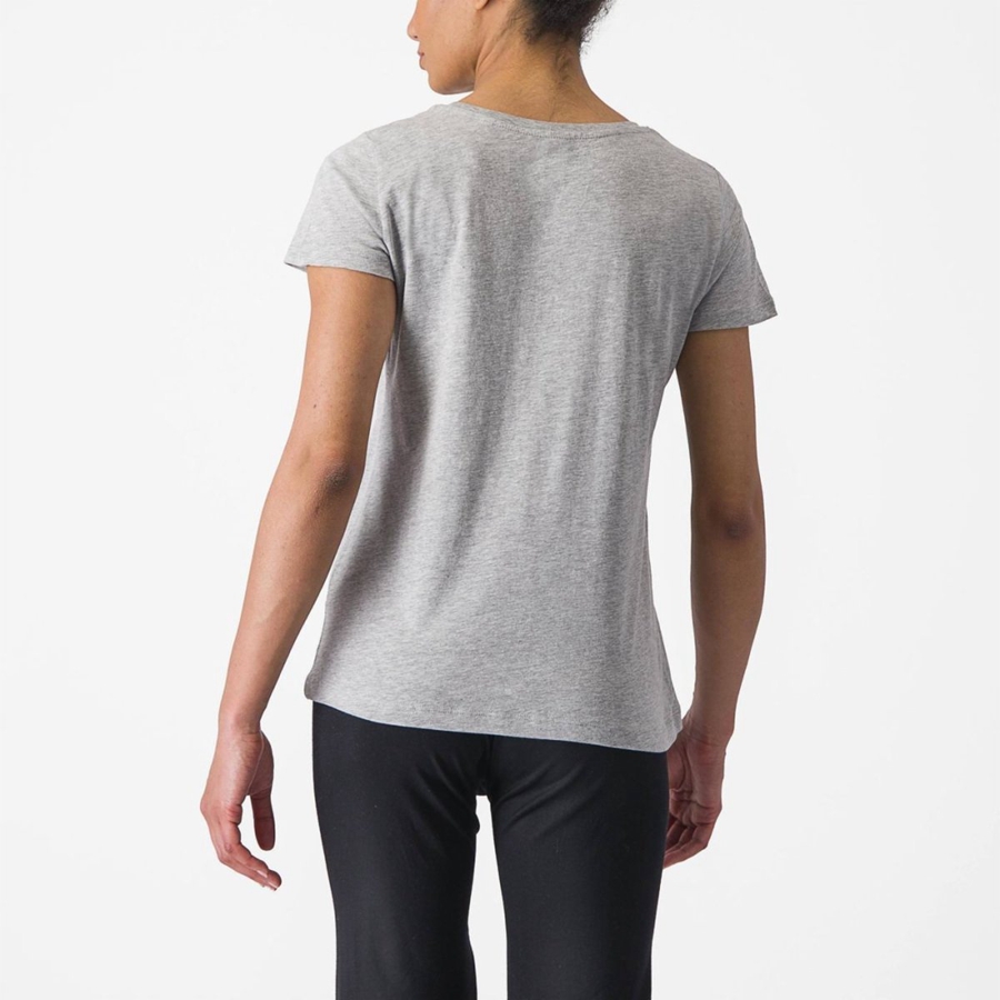Casual Castelli CASTELLI CLASSICO W TEE Femme Grise Clair | SEVCL-2586