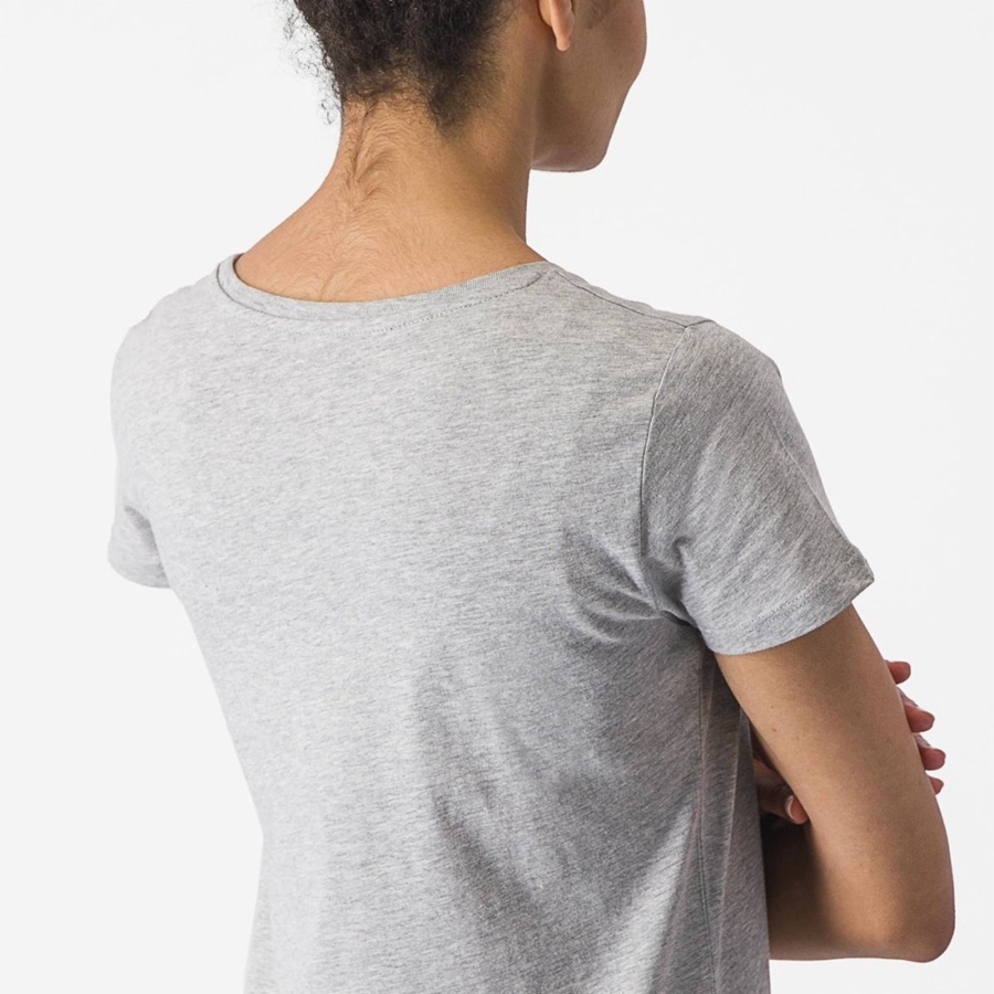 Casual Castelli CASTELLI CLASSICO W TEE Femme Grise Clair | SEVCL-2586