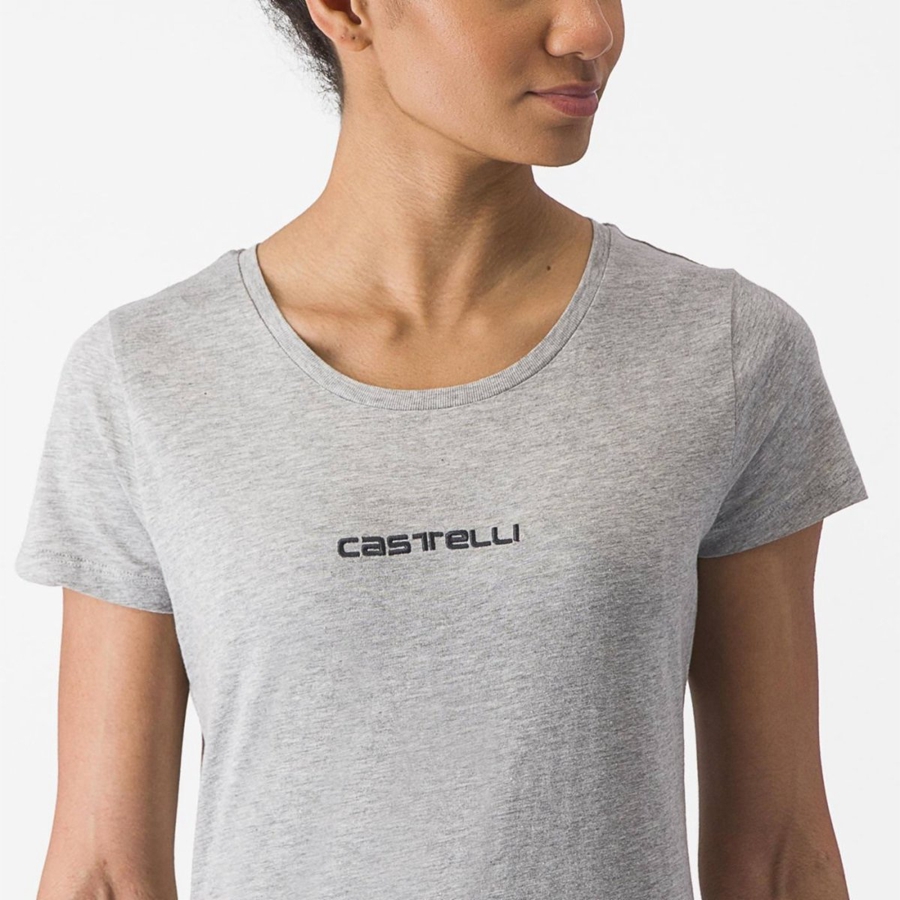 Casual Castelli CASTELLI CLASSICO W TEE Femme Grise Clair | SEVCL-2586