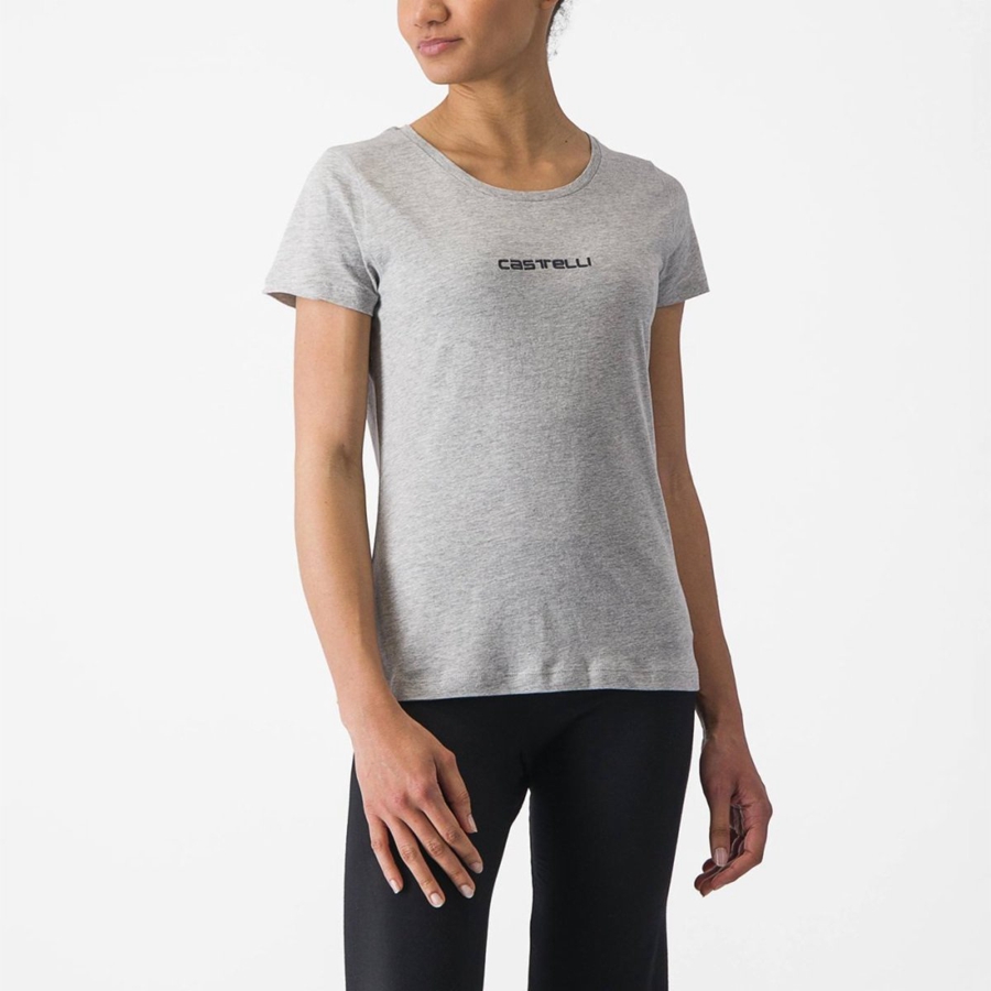 Casual Castelli CASTELLI CLASSICO W TEE Femme Grise Clair | SEVCL-2586