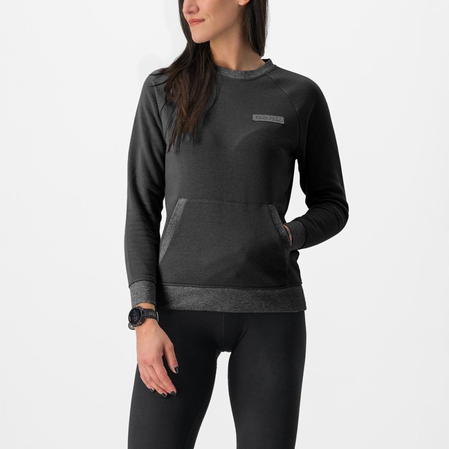 Casual Castelli LOGO W SWEATSHIRT Femme Noir | MQARO-1269