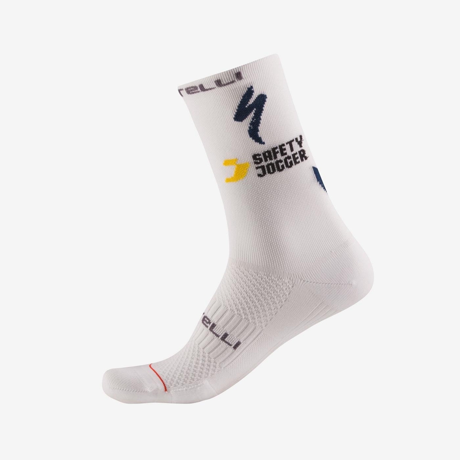 Chaussette Castelli ROSSO CORSA PRO 15 Homme Blanche | AKPEU-2197