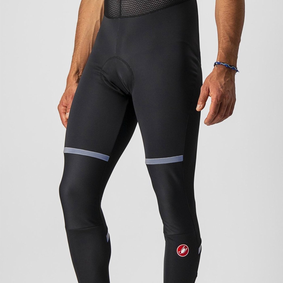 Collants Avec Bavette Castelli POLARE 3 Homme Noir | ULKOH-4867