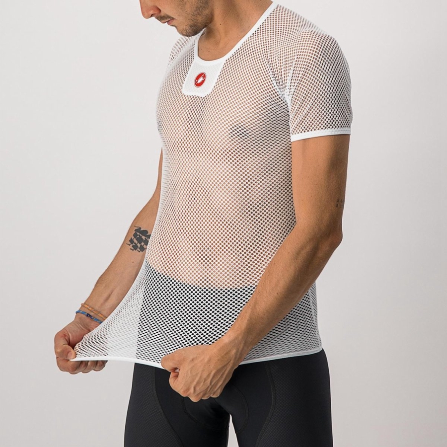 Couche De Base Castelli CORE MESH 3 SS Homme Blanche | SZMOE-5612