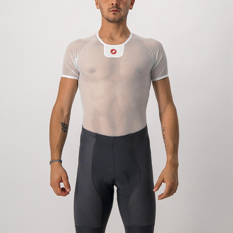 Couche De Base Castelli CORE MESH 3 SS Homme Blanche | SZMOE-5612