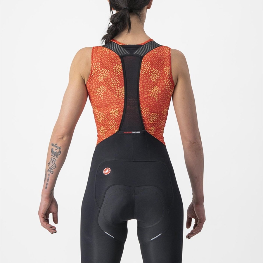 Couche De Base Castelli PRO MESH 4 W SLEEVELESS Femme Orange | QTPXL-1402