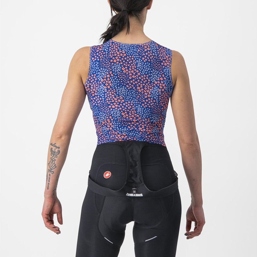 Couche De Base Castelli PRO MESH 4 W SLEEVELESS Femme Violette Blanche | UXAKD-7264