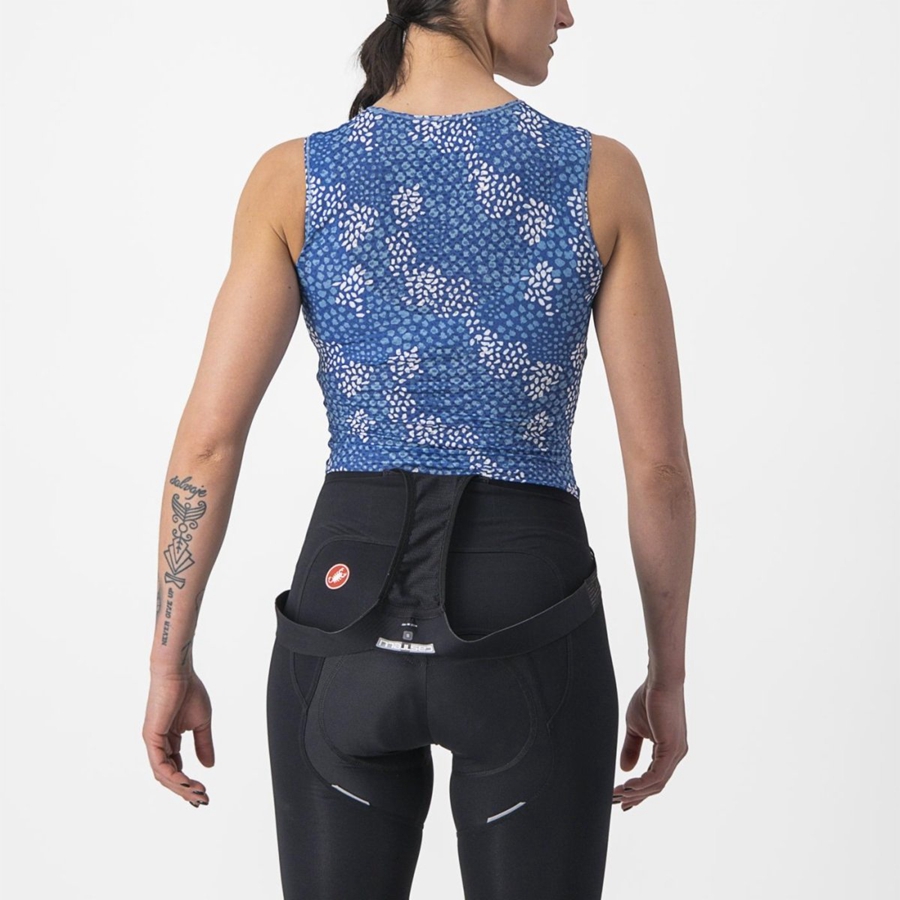 Couche De Base Castelli PRO MESH 4 W SLEEVELESS Femme Bleu | GCQYH-4069