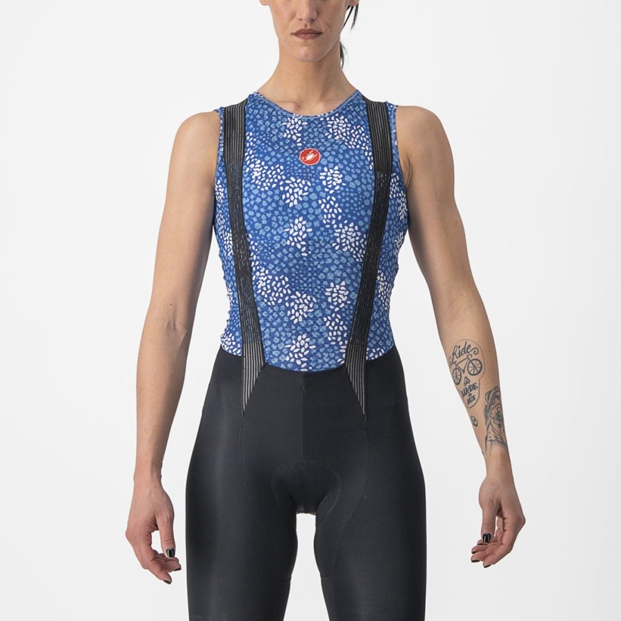 Couche De Base Castelli PRO MESH 4 W SLEEVELESS Femme Bleu | GCQYH-4069