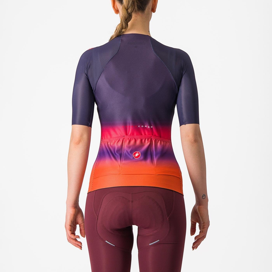 Maillot Castelli CLIMBER'S 4.0 W Femme Rose Orange | ZBUSF-6208