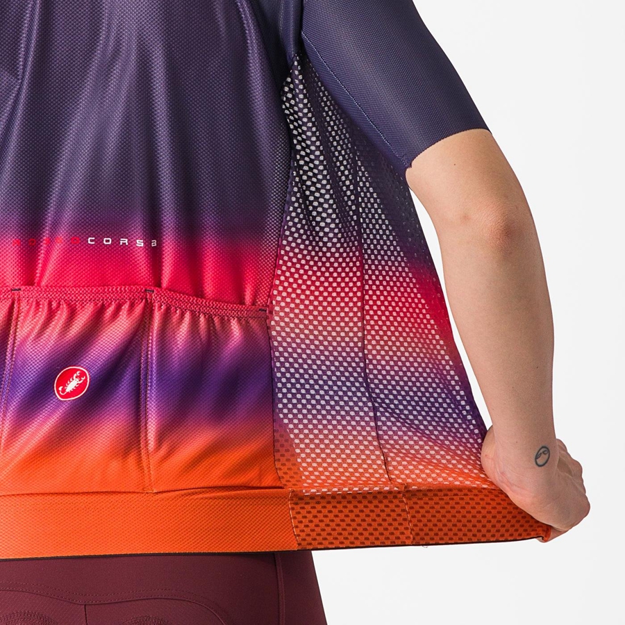 Maillot Castelli CLIMBER'S 4.0 W Femme Rose Orange | ZBUSF-6208