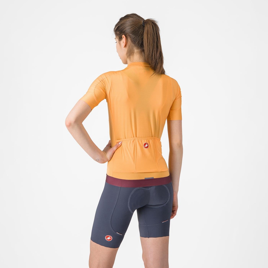 Maillot Castelli ESPRESSO W Femme Orange Bordeaux Foncé | LUTSQ-8724
