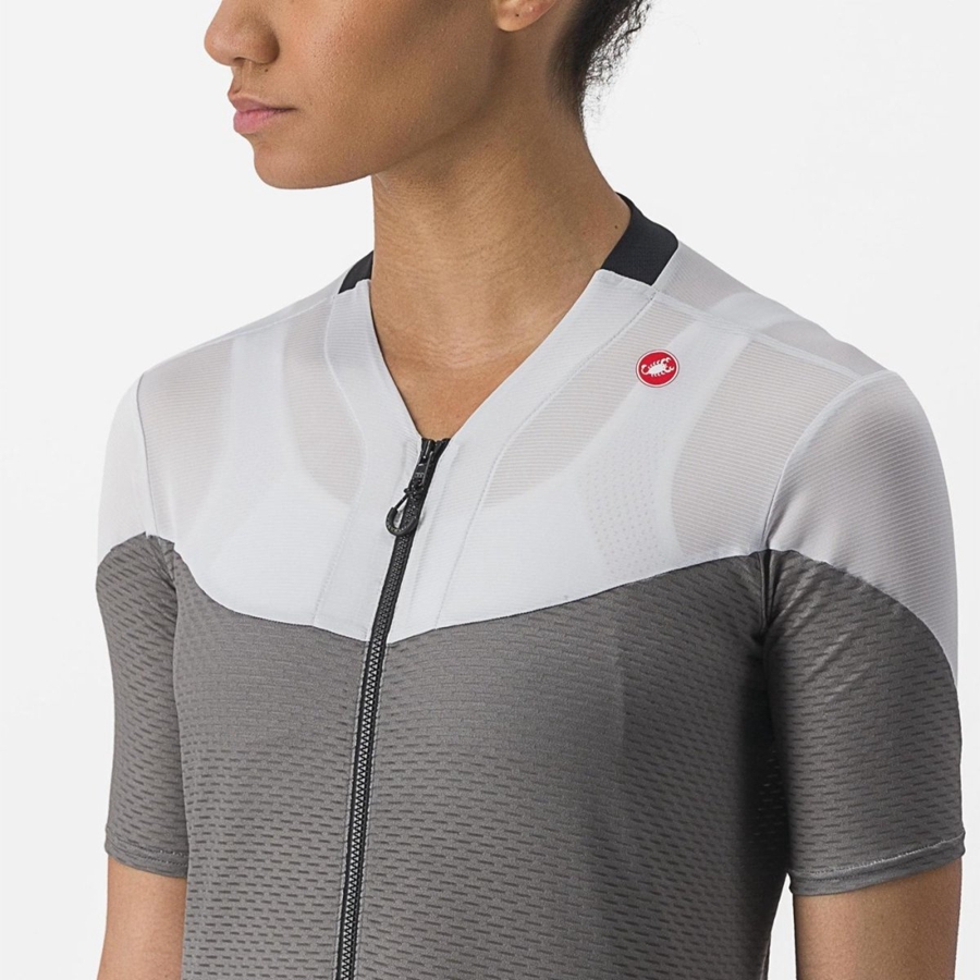Maillot Castelli GRADIENT COLOR BLOCK Femme Grise Argent Grise | YCRWU-6537