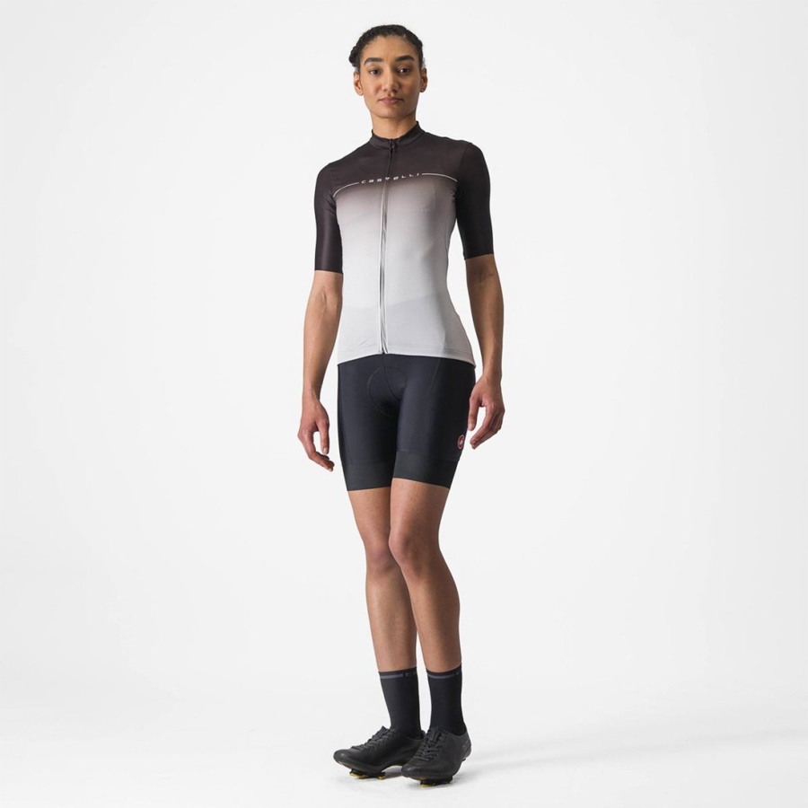 Maillot Castelli SALITA Femme Noir Argent Grise Blanche | FZWUB-3671