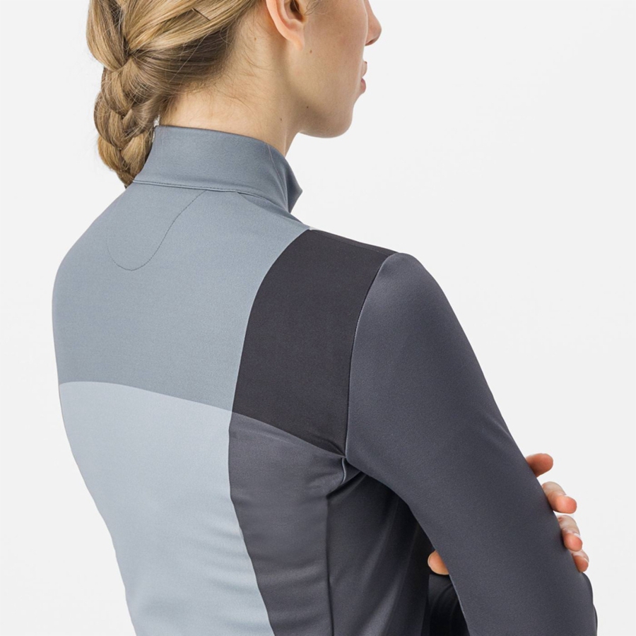 Maillot Castelli UNLIMITED W THERMAL Femme Noir Grise | GVEDM-3970