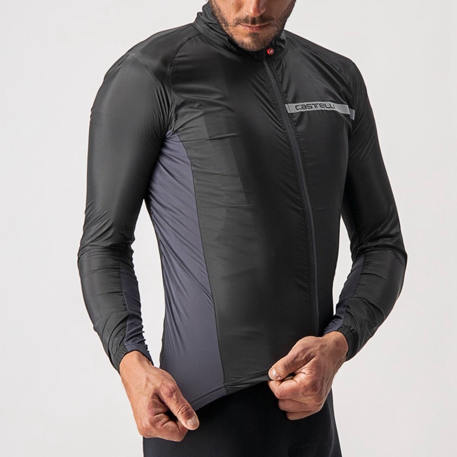Protection Castelli SQUADRA STRETCH Homme Noir Grise Foncé | OUFAS-9230