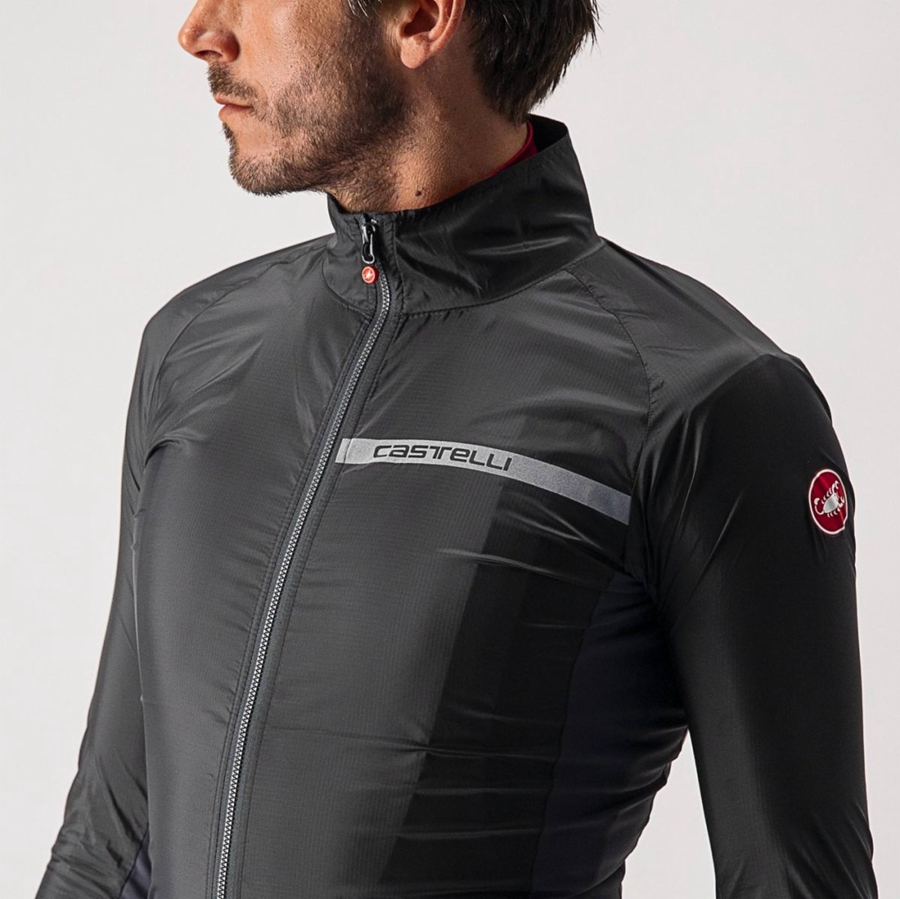 Protection Castelli SQUADRA STRETCH Homme Noir Grise Foncé | OUFAS-9230
