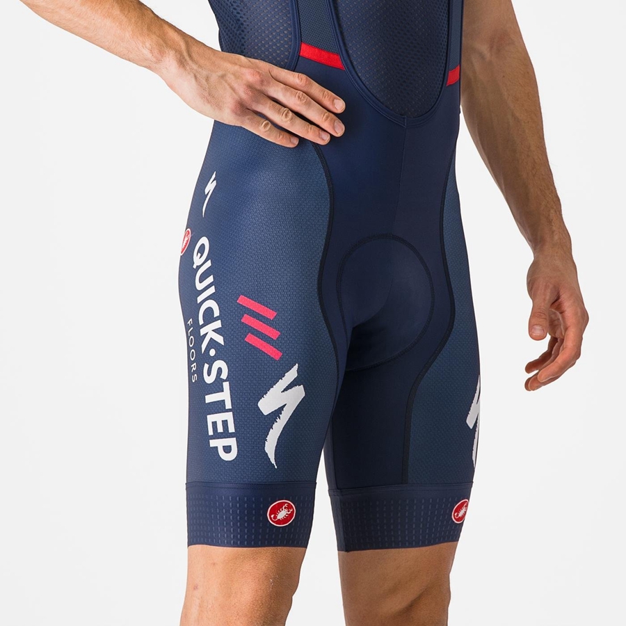 Short Avec Bavette Castelli COMPETIZIONE Homme Bleu | XBTMD-5871