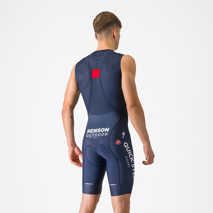 Short Avec Bavette Castelli COMPETIZIONE Homme Bleu | XBTMD-5871