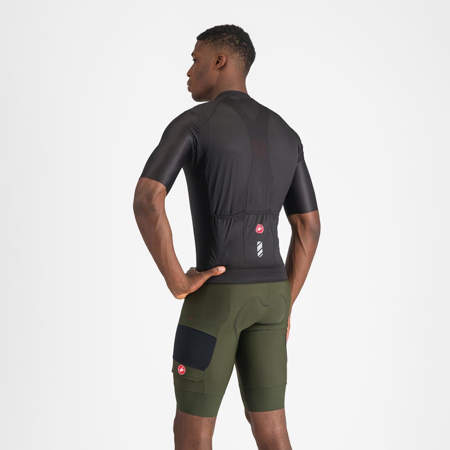 Short Avec Bavette Castelli UNLIMITED CARGO Homme Vert Foncé | MCXBA-3861