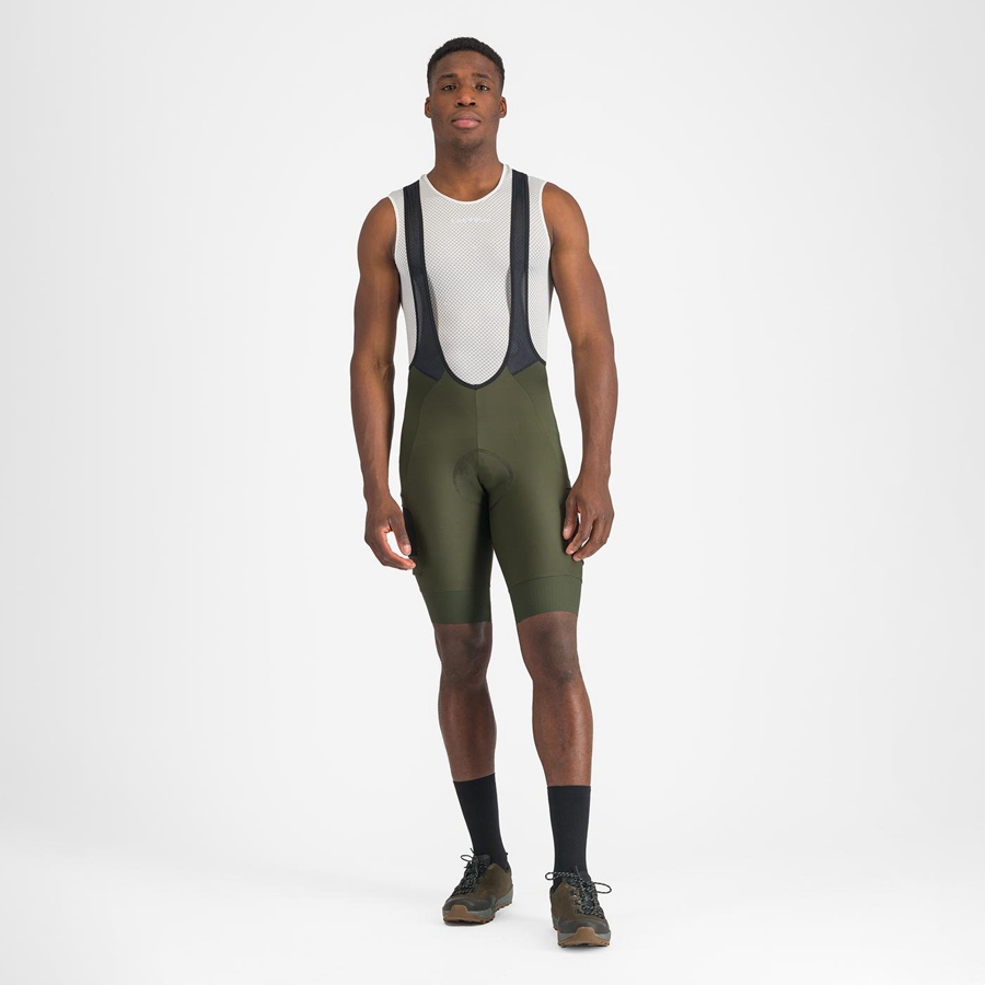 Short Avec Bavette Castelli UNLIMITED CARGO Homme Vert Foncé | MCXBA-3861