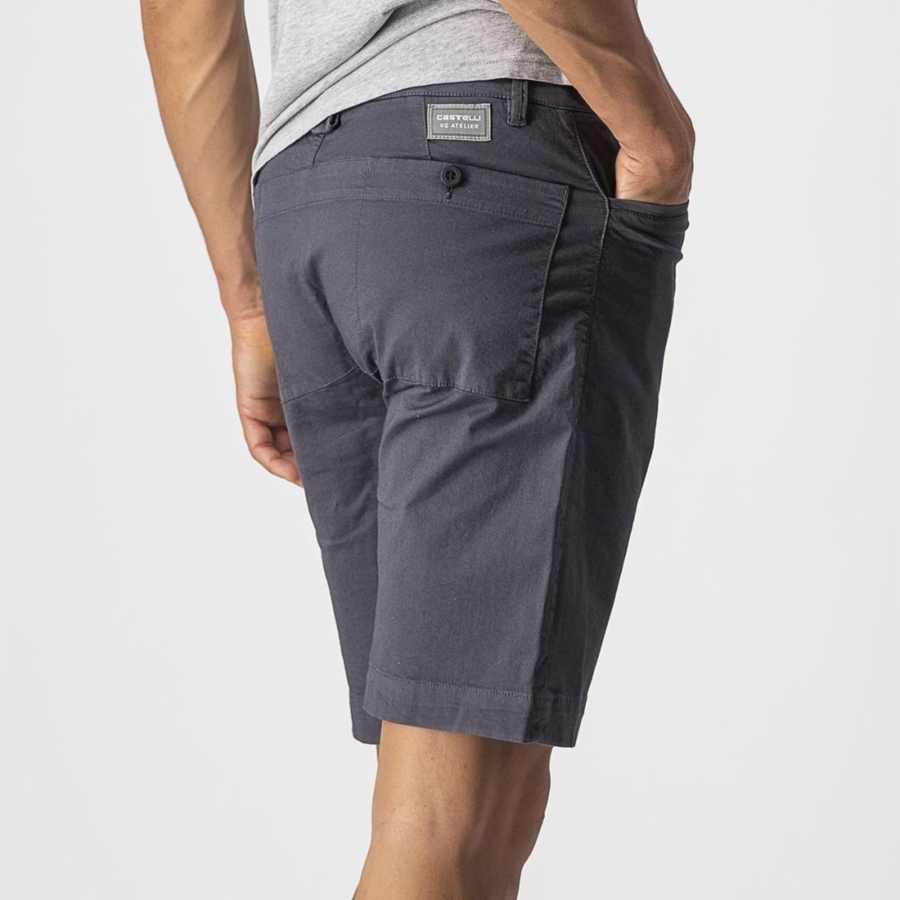 Short Castelli VG 5 POCKET Homme Bleu Foncé | RXNOT-2340