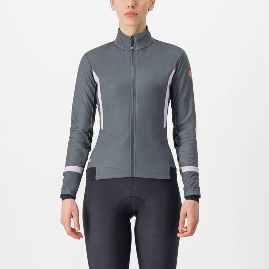 Vestes Castelli DINAMICA 2 Femme Grise Violette | DJFOH-0529