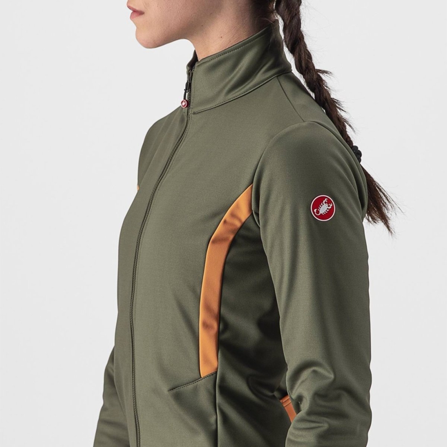 Vestes Castelli DINAMICA 2 Femme Vert | AMTKJ-8564