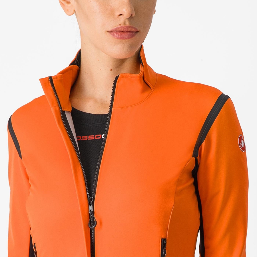 Vestes Castelli PERFETTO RoS 2 W Femme Rouge Orange Noir | IJAQC-0173